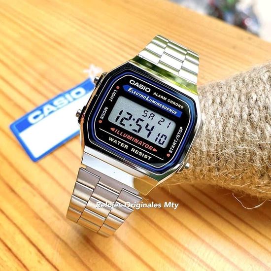 Imagen de RELOJ CASIO RETRO VINTAGE A168WA ACERO