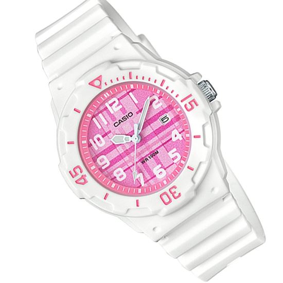 Imagen de RELOJ DAMA CASIO LRW200 BLANCO CARA CUADRICULA FECHADOR