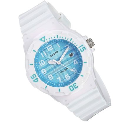 Imagen de RELOJ DAMA CASIO LRW200 BLANCO CARA CUADRICULA FECHADOR