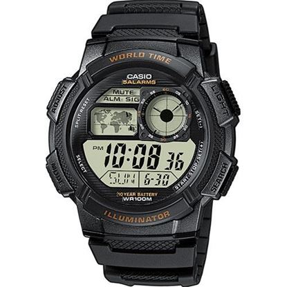 Imagen de RELOJ CASIO AE1000 CABALLERO SPORT ORIGINAL 100MTS NEGRO